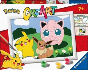 Maalimine numbrite järgi Ravensburger CreArt Pokemon, mitmevärviline