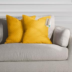 Dekoratyvinės pagalvėlės užvalkalas Restilo Softa, garstyčių, 50 cm x 70 cm, 2 vnt.