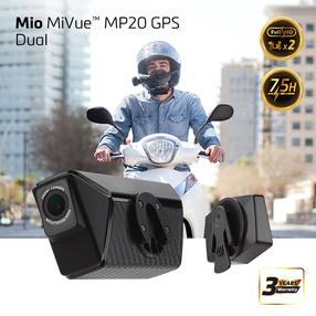 Vaizdo registratorius Mio MiVue MP20 DUAL Full HD Wi-Fi tvirtinamas ant motociklininko / dviratininko šalmo