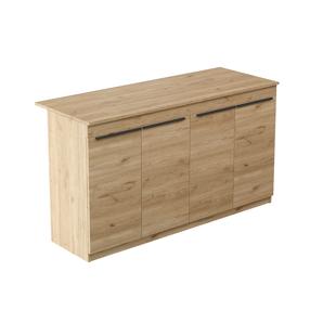 Baro stalas Kalune Design OR1-S, ąžuolo sp., 160 cm x 60 cm x 90 cm