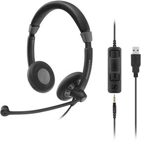 Vadu austiņas Sennheiser SC 75 USB MS, melna krās.