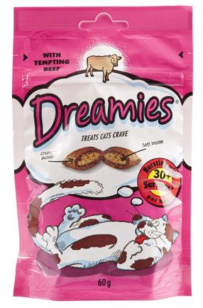 Skanėstas katėms Dreamies Snacks, jautiena, 0.06 kg