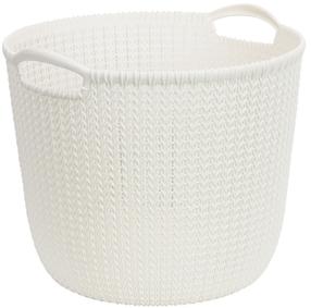 Veļas grozs Curver 226388, 30 l, balta krās., 40 cm x 39 cm x 33 cm