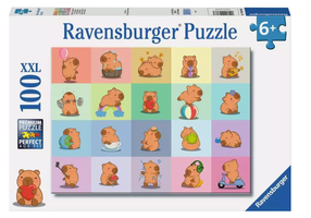 Пазл Ravensburger Capybara 12004386, 23.1 см x 33.5 см, 100 шт., многоцветный
