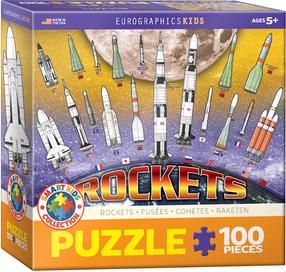 Пазл Eurographics Smart Kids Rockets 6100-1015, 48.2 см x 33.9 см, 100 шт., многоцветный