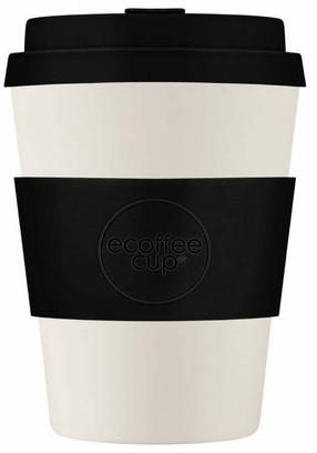 Plastikust klaas Ecoffee Cup Solid Colours Black Nature, 180 ml, silikoon/polüpiimhape (pla), must v./beež v.