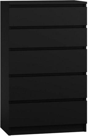 Komoda Malwa M5, juoda sp., 112 cm x 40 cm x 70 cm