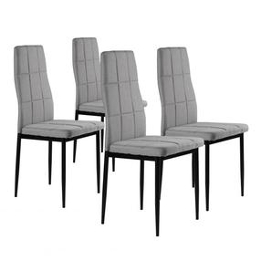Krēslu komplekts ModernHome DC860-4, matēts, gaiši pelēka krās., 42 cm x 42 cm x 98 cm, 4 gab.