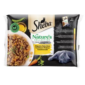 Šlapias kačių maistas Sheba Nature's, paukštiena, 0.085 kg x 4 vnt.
