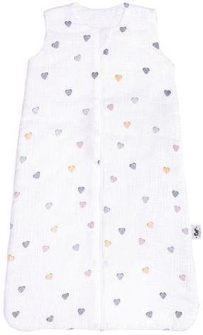 Plonas miegmaišis kūdikiui Pulp Hearts, balta sp./įvairių spalvų, 82 cm x 48 cm
