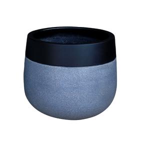 Puķu pods Domoletti RP18-001_M, cementa, Ø 29 cm, zila krās.