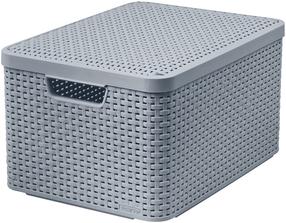 Daiktadėžė su dangčiu Curver Style, 30 l, pilka sp., 44 x 33 x 24 cm