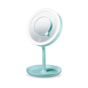 Kosmetinis veidrodis Beurer BS 45 Limited Edition, su apšvietimu, pastatomas, 20 cm x 33.7 cm, mėlyna/žydra