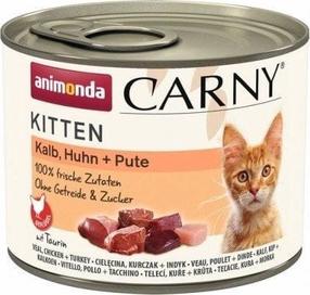 Šlapias kačių maistas Animonda Carny Kitten, vištiena/kalakutiena/veršiena, 0.2 kg