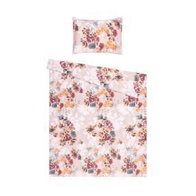 Patalynės užvalkalų komplektas Domoletti Percale Silken Bloom, rožinė sp., 50 x 70 cm, 140 x 200 cm, 2 d.