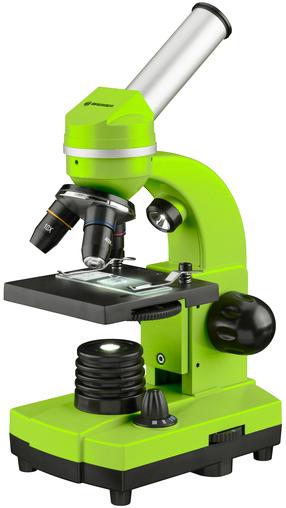 Žaislinis mikroskopas Bresser Junior Biolux SEL 40–1600x, žalia sp.