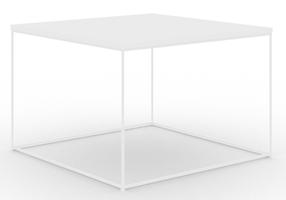 Kafijas galdiņš ADRK Roni, caurspīdīga krās./balta krās., 65 cm x 65 cm x 37 cm
