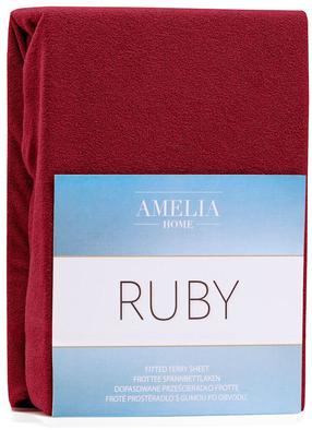 Voodilina Restilo Ruby, tumepunane v., 140 x 200 cm, kummiga