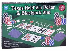 Pokera spēle pieaugušajiem 2in1 Texas Holdem & BlackJack GR0706, EN