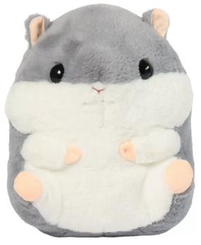 Mīkstā rotaļlieta, ar pledu Kruzzel Hamster, pelēka krās., 35 cm