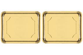 Paplāte 643380, 38 cm x 2 cm, 31 cm, 2 gab., Zelta krās.