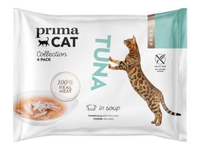 Šlapias kačių maistas Prima Cat, tunas/krevetės, 0.04 kg x 4 vnt.
