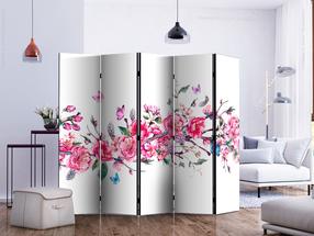 Širma Artgeist Flowers And Butterflies II, įvairių spalvų, 225 cm x 172 cm