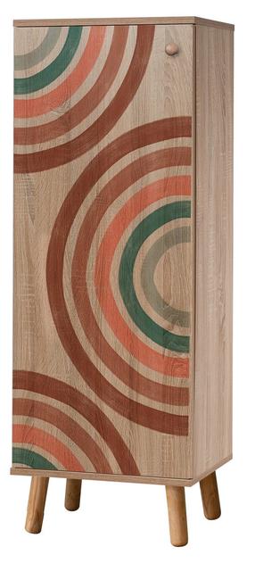 Batų spintelė Kalune Design Vegas S 935, ruda sp./įvairių spalvų, 38 cm x 50 cm x 135 cm