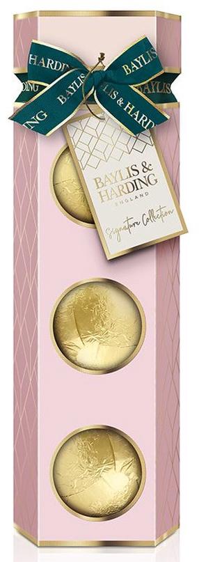 Vonios bomba Baylis & Harding Jojoba, Vanilla & Almond Oil, 360 g, 3 vnt.