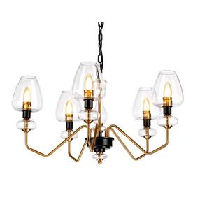 Lustra karināms Elstead Lighting Armand 5, E14, 5 x 40 W, caurspīdīga krās. / misiņa krās.