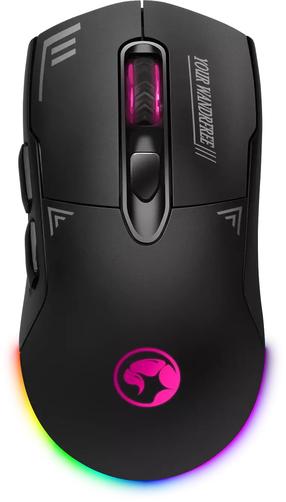 Bezvadu spēļu pele Marvo Duke 20 M803W V2 *, usb-a/usb-c, melna krās.