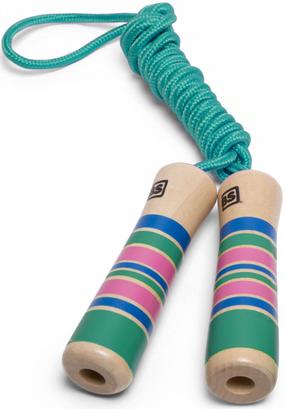 Скакалка BS Toys Jump Rope GA380, 200 см, синий цв./коричневый цв./зеленый цв.