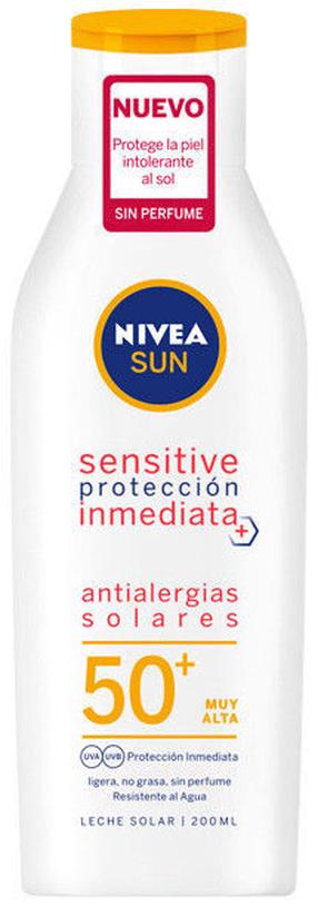 Pieniņš iedeguma kopšanai Nivea Sun Sensitive Immediate Protect SPF50, 200 ml