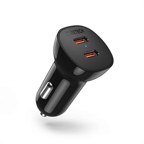 Automobilinis įkroviklis Choetech TC0008, 2 x USB-C female, juoda sp., 40 W