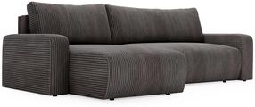 Kampinė sofa - lova Polak Meble Aragon, pilka sp., 245 x 150 cm x 85 cm