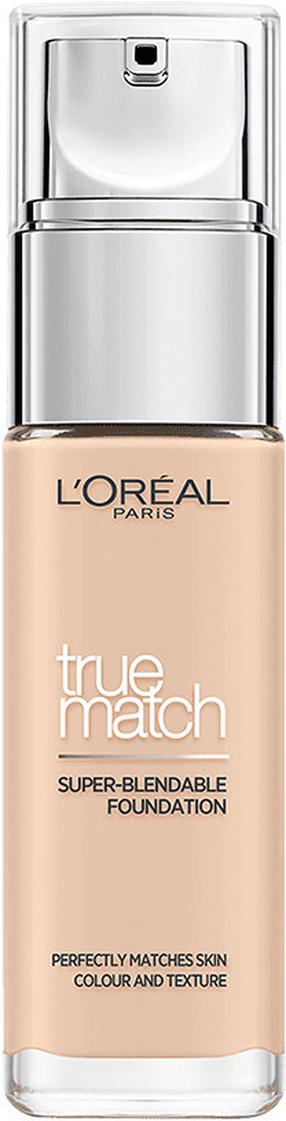 Skystas makiažo pagrindas L’Oréal Paris True Match Super Blendable Foundation, SPF 17, porcelain sp., 0.5.n porcelain, 30 ml