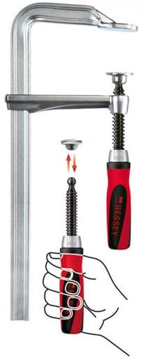 Spaustuvas Bessey, plienas, 12 cm x 6 cm