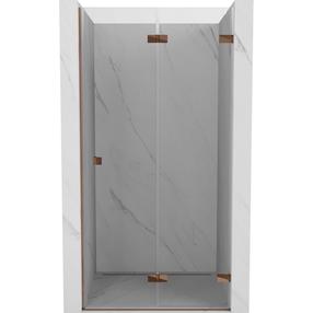 Dušo durys Mexen Lunar-F Right, 90 cm x 200 cm, rausvojo aukso sp./grūdintas
