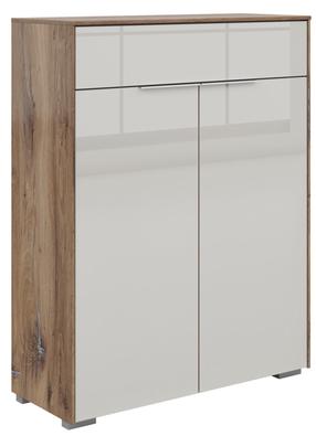 Komoda Nevada, dark flagstaff oak sp./silk gray sp., 110 cm x 81 cm x 37 cm