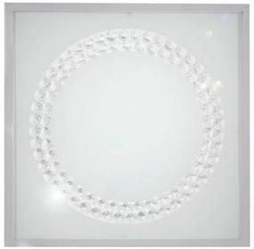 Šviestuvas lubų Candellux Lux 10-60679, LED, 4000 °K, 1 x 16 W, skaidri sp./balta sp. / satinas, 29 x 29 cm