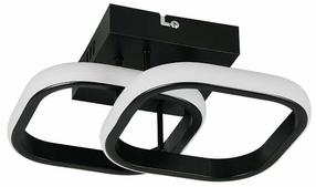 Šviestuvas lubų ir sienų Reality Kasia R63531932, LED, 3000 °K, 2 x 7 W, balta sp./juoda sp. / juoda sp.
