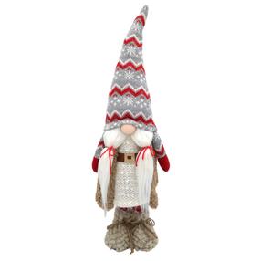 Kalėdinė dekoracija, "Nykštukas" Saska Garden Gnome GS250608, 10 cm, ruda sp./balta sp./raudona sp.
