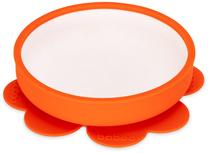 Neslystanti lėkštė Baboo, 270 ml, 6+ mėn., 15 cm, silikonas, oranžinė sp.