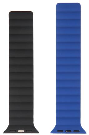 Dirželis Swissten, Magnetic Band for Apple Watch 42/44/45/49 mm, juoda sp./mėlyna sp.