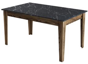 Galds Kalune Design Milan 518, melns krās./valriekstu krās., 88 cm x 145 cm x 75 cm
