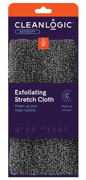 Massaažinuustik Cleanlogic Detoxify Exfoliating, 45 cm x 22 cm, must v.