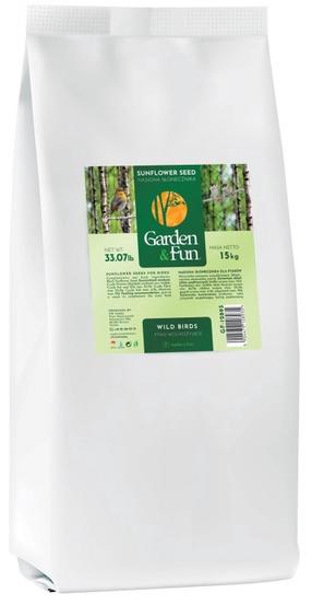 Семечки подсолнечника Garden&Fun GF-12893, для диких птиц, 15 кг