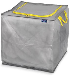 Rūbų maišas Jotta Livin 90L, 45 cm x 45 cm, plastikas, geltona sp./pilka sp.