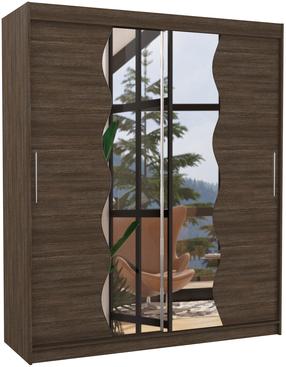Spinta ADRK Kansas, šokolado sp., 58 cm x 180 cm x 215 cm, su veidrodžiu