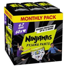 Sauskelnės nakčiai Pampers Ninjamas Space, 7 dydis, 60 vnt.